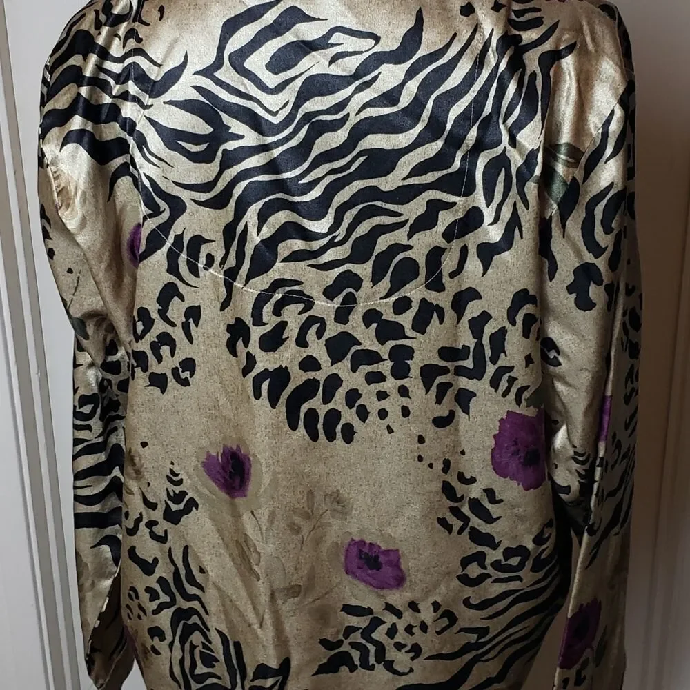Stunning long satin shirt